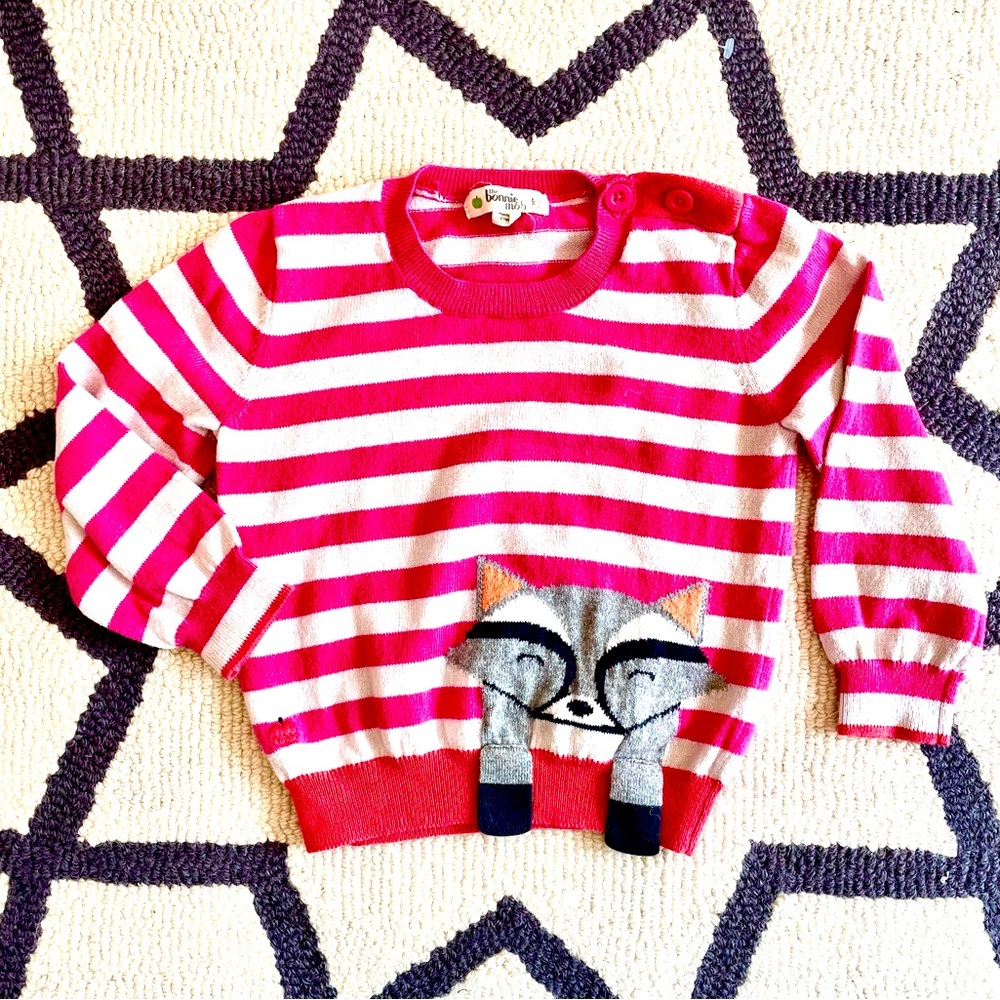 Bonnie Mob Toddler Raccoon Sweater 18-24 Month